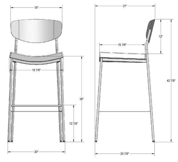 Amisco Customizable Krista Bar Stool-2