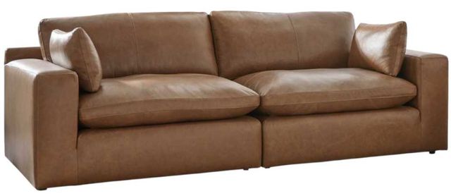 Signature Design by Ashley® Emilia 2-Piece Caramel Sectional Loveseat-0