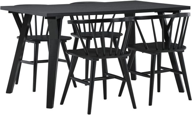 Signature Design by Ashley® Otaska Black Rectangular Dining Table-2