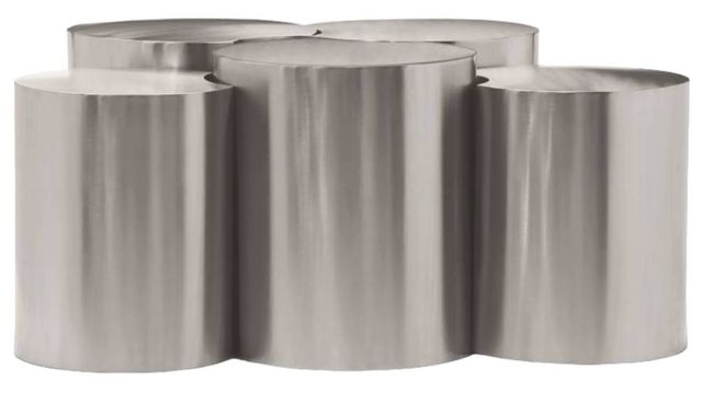 Meridian Furniture Dimple 5-Piece Silver Modular Nesting Coffee Table Set-0