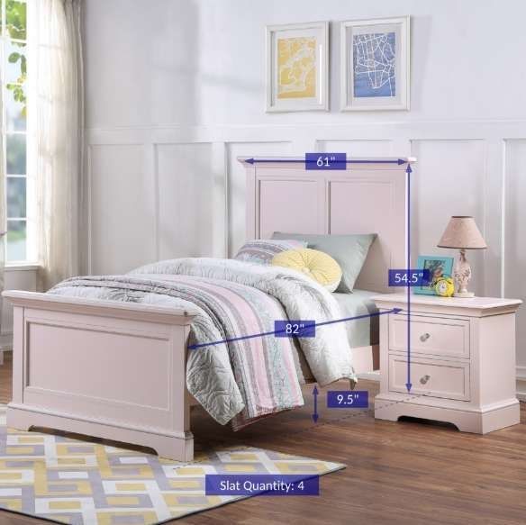 Winners Only® Jewel Pink Youth Full Panel Bed-2