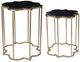 A & B Home Halycon 2 Piece Gold Side Table Set-0