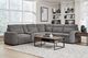 Parker House® Kline 7-Piece Nightfall Modular Slider Sectional with Extensions Footrests-1