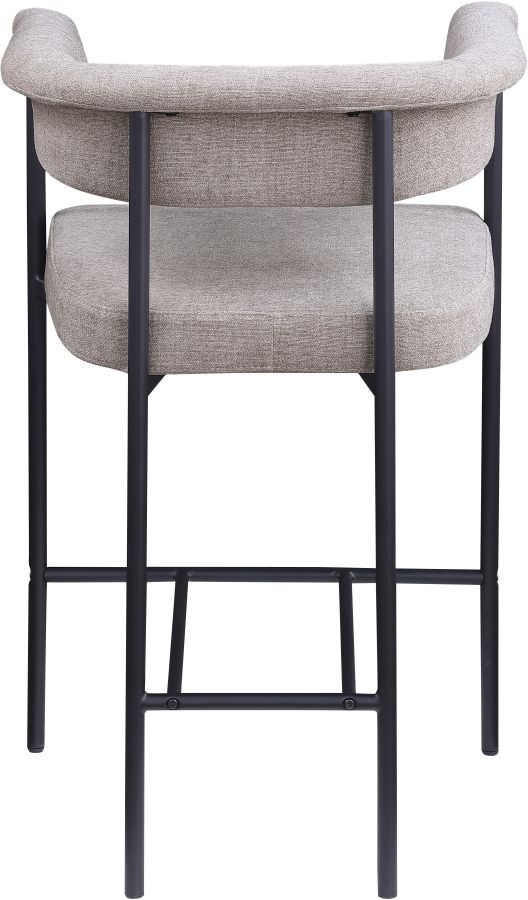 Meridian Furniture Malin Taupe/Black Counter Stool-3