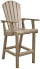 C R Plastics Generation Line Beige Classic Pub Arm Chair-0