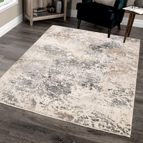 Orian Riverstone Digital Stream Multi 5'x8' Area Rug-4