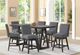 New Classic® Home Furnishings High Line 7-Piece Gray/Matte Brown Swivel Counter Dining Set-1