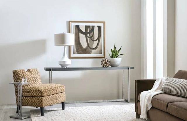 Hooker® Furniture Chapman Gray Console Table with Pewter Base-1