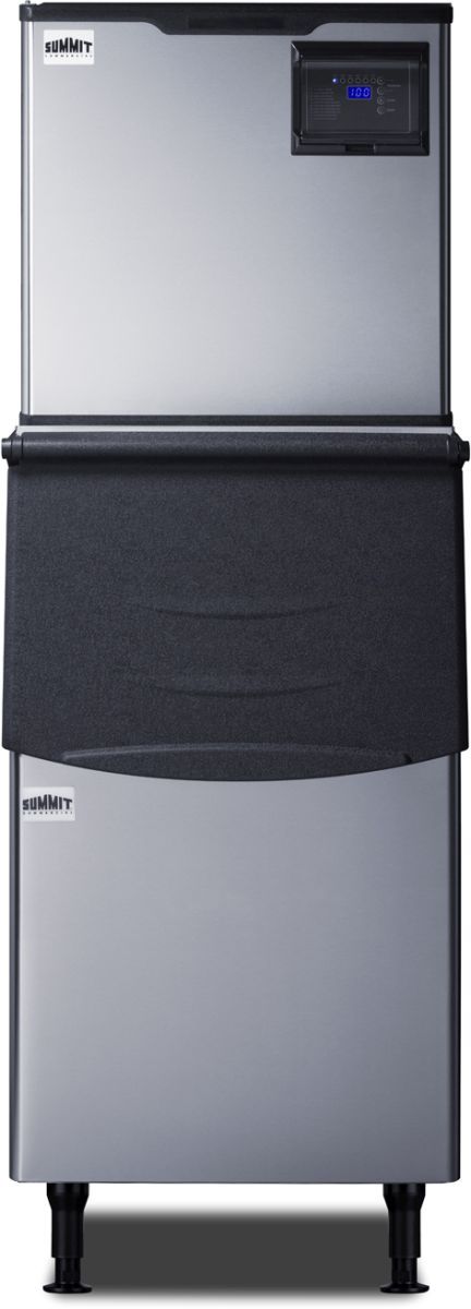 Summit® 23" 350 lb. Stainless Steel Freestanding Ice Maker with Steel Bin-0