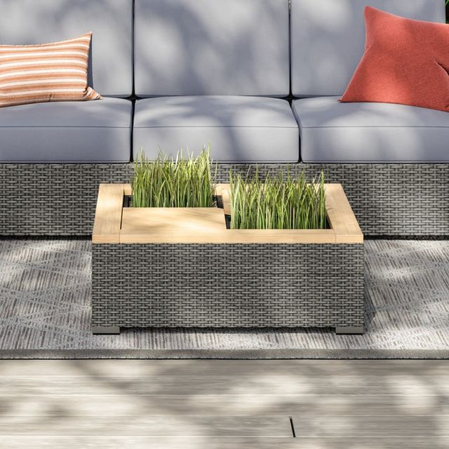 homestyles® Boca Raton Brown Outdoor Coffee Table with Removable Top-2