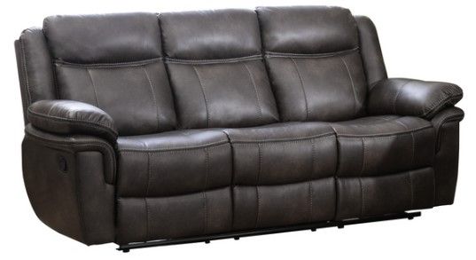 Mazin Furniture Peabody Neutral Grey Manual Reclining Sofa-0