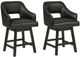 Signature Design by Ashley® Tallenger 2-Piece Black/Dark Brown Bar Stool Set-0
