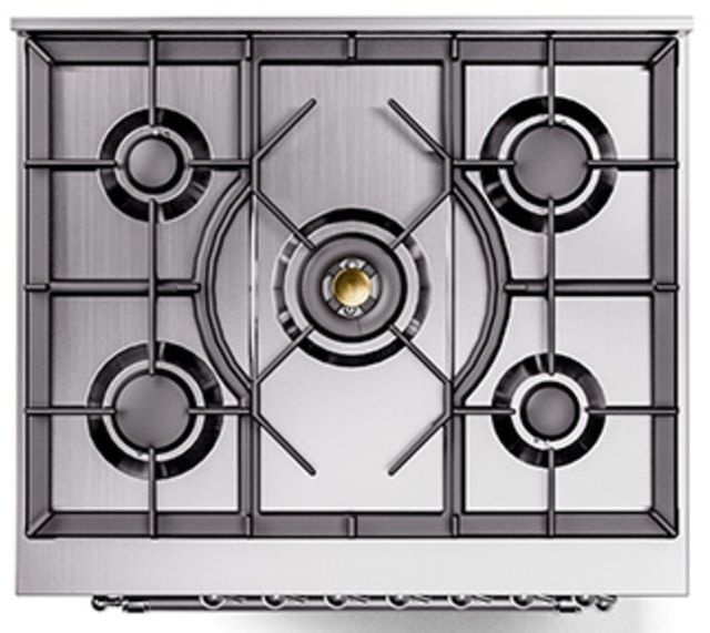 Ilve® Nostalgie II Series 30" Glossy Black Pro Style Dual Fuel Range-3