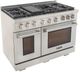 Kucht Professional KFX Series 48" Stainless Steel Pro Style Liquid Propane Gas Range with True Simmer Burners-2