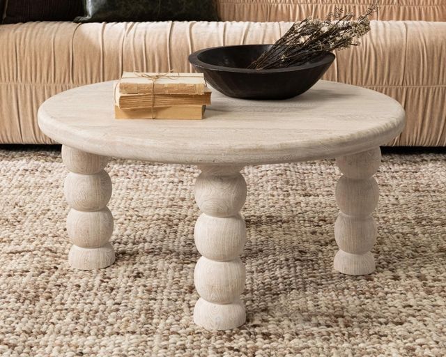 Classic Home Adir Cream Round Coffee Table-1