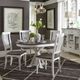 Liberty Furniture Allyson Park 5-Piece Charcoal/Wirebrushed White Pedestal Table Set-1