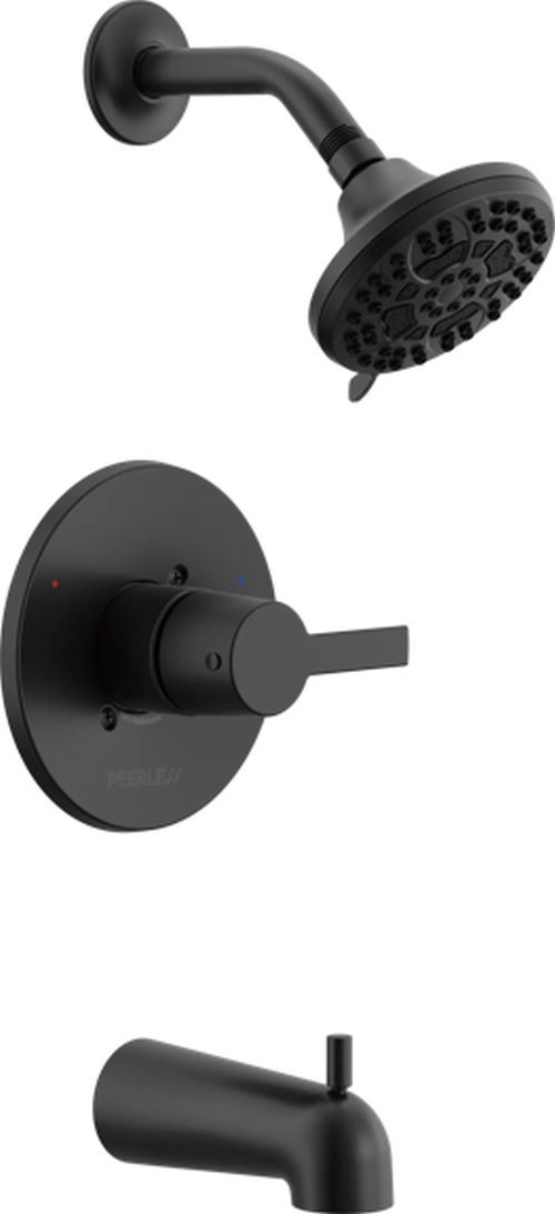 Peerless Flute™ Matte Black Tub and Shower Trim Kit -0