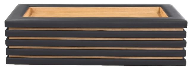 Meridian Furniture Rory Black/Natural Rectangular Coffee Table-1