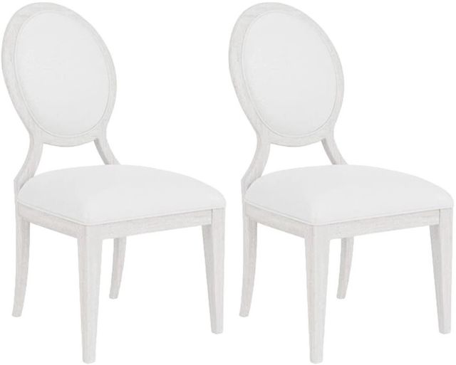 Riverside Furniture Hepburn 2-Piece Platinum Drift Upholstered Dining Side Chair Set-0