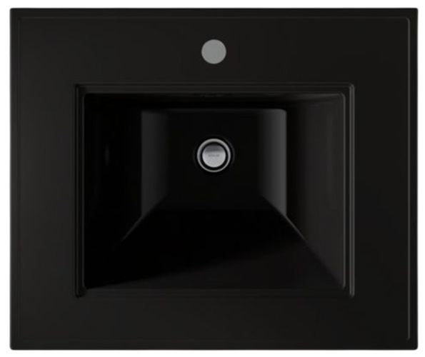 Kohler Memoirs® Stately Black 25" Pedestal/Console Table Bathroom Sink-1