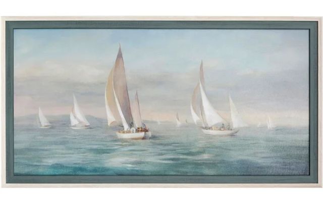 Stylecraft Weekend Sail Blue-Green/White Wall Art-0