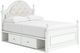 Signature Design by Ashley® Maylilly White Youth Full Upholstered Storage Panel Bed-1