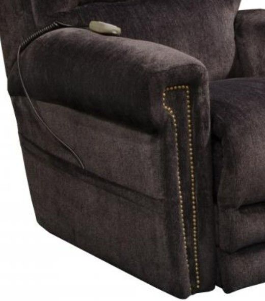 Catnapper® Warner Slate Power Lay Flat Recliner with Power Headrest and Lumbar-1