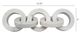 A & B Home White Link Marble Chain Sculpture-4
