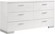 Coaster® Jeremaine 4-Piece Glossy White California King Upholstered Panel Bedroom Set with LED Mirror-2