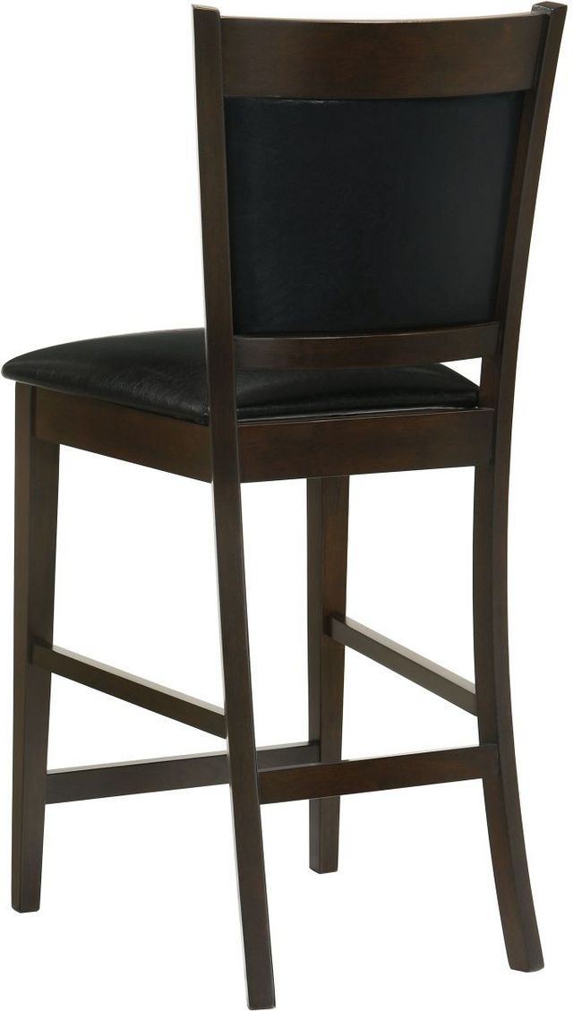 Coaster® Jaden 2-Piece Black/Espresso Upholstered Counter Stools-5