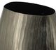 A & B Home Silver Aluminum Layered Chisel Oval Vase-2