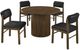 Coaster® Hamlyn 5-Piece Black/Walnut Dining Table Set-0