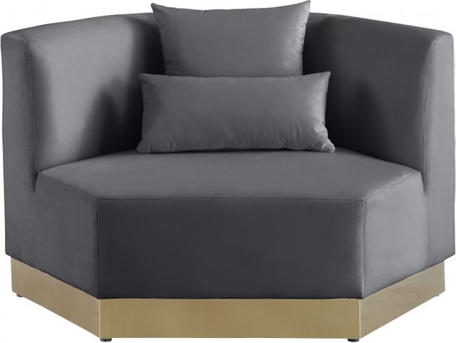 Meridian Furniture Marquis Grey Velvet Chair-2