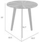 Armen Living Nina Gray Coffee Table with Black Base-5
