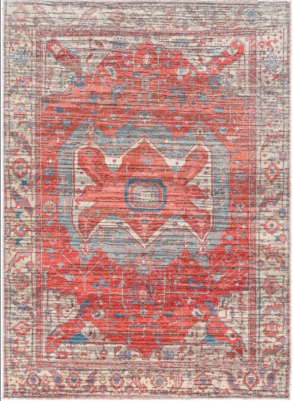 Surya Nolita Blue/Burgundy 4'x6' Area Rug-0