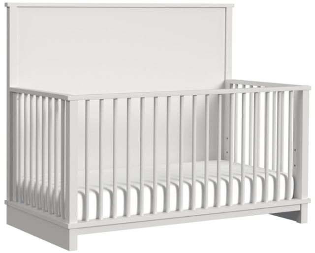 Elements International Wyller White Crib with Guard Rail-0