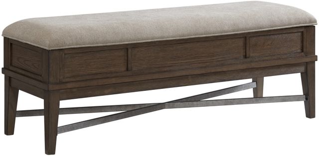 Intercon Preston Weathered Vintage Oak Storage Bench-1