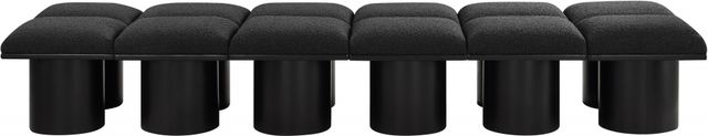 Meridian Furniture Pavilion 12-Piece Black 108" Modular Bench Set-1