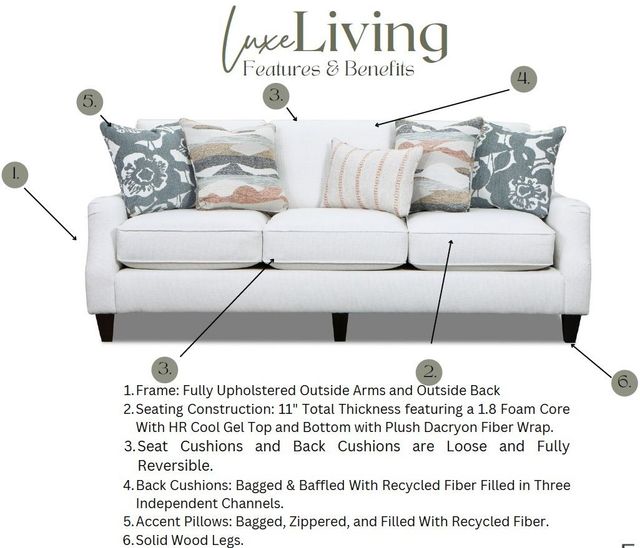 Fusion Furniture Charlotte Parchment 3-Piece Tan Sectional-1