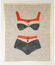 Stylecraft Black/Gray/Off-White/Orange Wall Art-0
