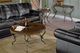 Mazin Furniture Jenkins Dark Cherry Sofa Table with Tobacco Metal Base -4