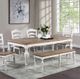 Winners Only® Augusta Rustic Brown/White Ladder Back Side Chair-2