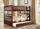 Homelegance® Rowe Dark Cherry Youth Full/Full Bunk Bed with Twin Trundle -1