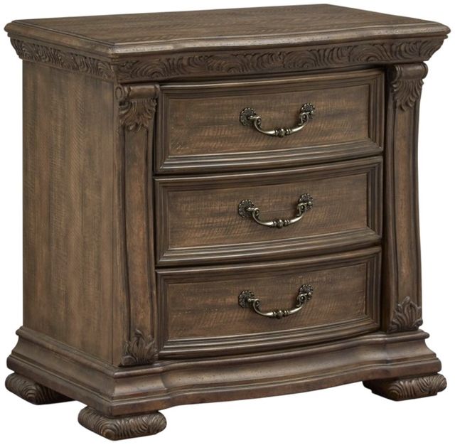 Magnussen Home® Durango Willadeene Brown 3-Drawer Nightstand-0