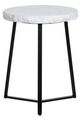 Crestview Collection Zara White Console Table with Black Base -2