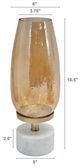 A & B Home Clear/Gold Hurricane Candle Holder-4