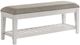 Intercon Andover Gray/White Upholstered Bench-0