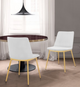 Armen Living Messina 2-Piece White Dining Chairs-3