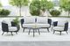 Elements International Bali 2-Piece Dark Gray Aluminum Outdoor Table Set-1