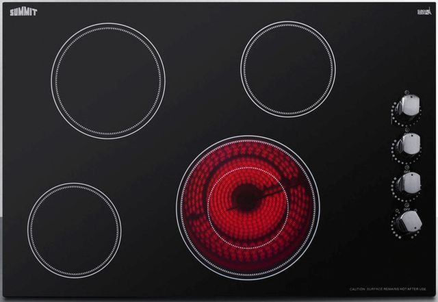 Summit® 30" Black Electric Cooktop-1